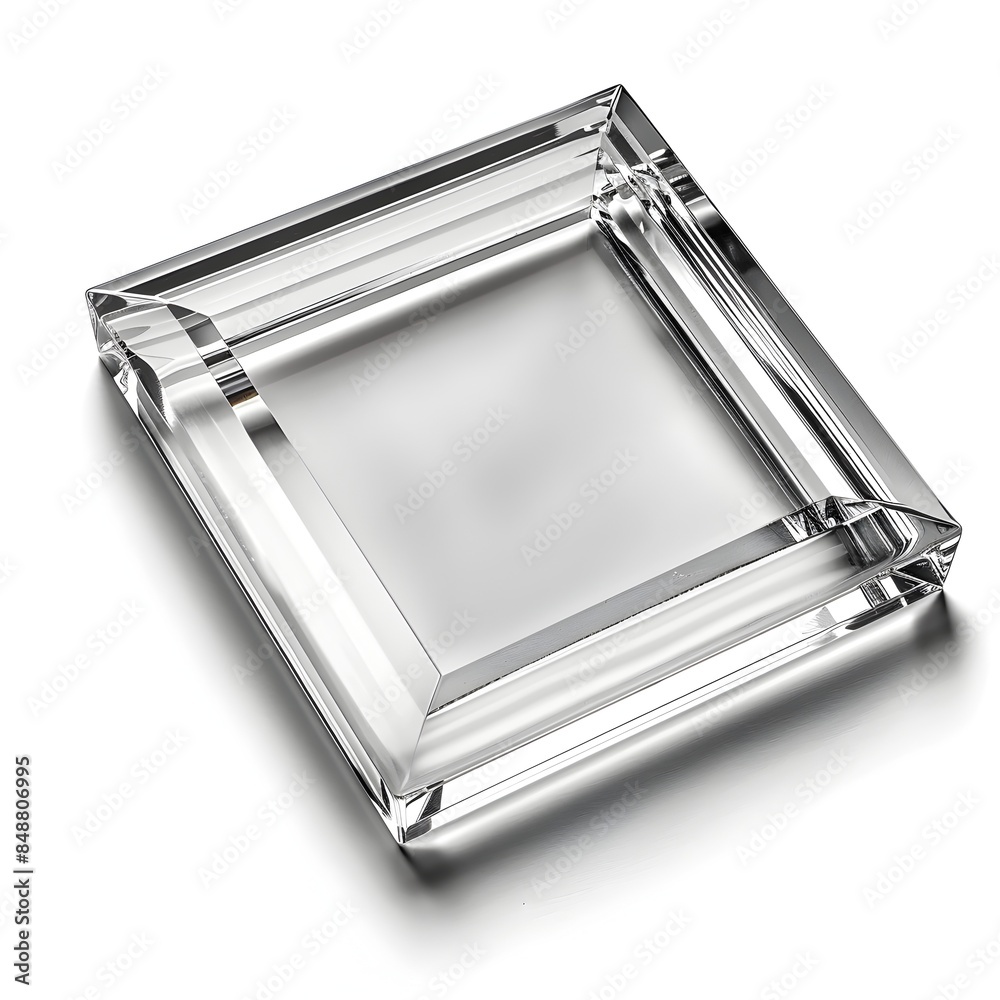 Transparent Acrylic Frame with Floating Effect on White Background Minimalist and Chic Design Concept Transparent Acrylic Frame with Floating Effect on White Background Minimalist and Chic Design Concept