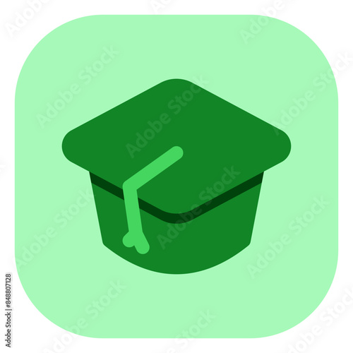 Editable mortarboard hat, cap vector icon. Education, college, graduation. Part of a big icon set family. Perfect for web and app interfaces, presentations, infographics, etc