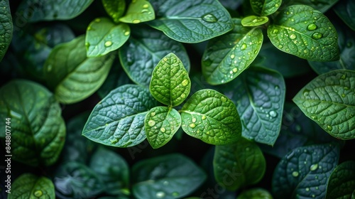 Vibrant Green Leaves Symbolizing Health and Wellness