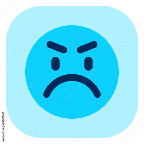 Editable upset, angry, mad expression emoticon vector icon. Part of a big icon set family. Part of a big icon set family. Perfect for web and app interfaces, presentations, infographics, etc