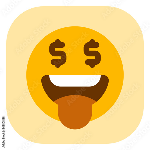 Editable greedy face expression emoticon vector icon. Part of a big icon set family. Part of a big icon set family. Perfect for web and app interfaces, presentations, infographics, etc
