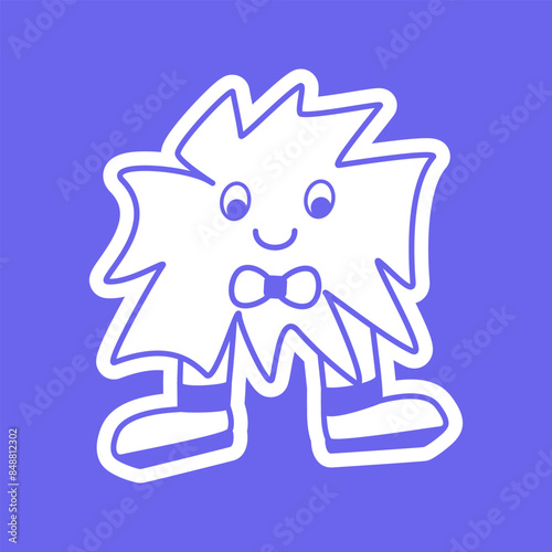 The icon of the children's shaggy character is blue for books, coloring, games, clothes, advertising