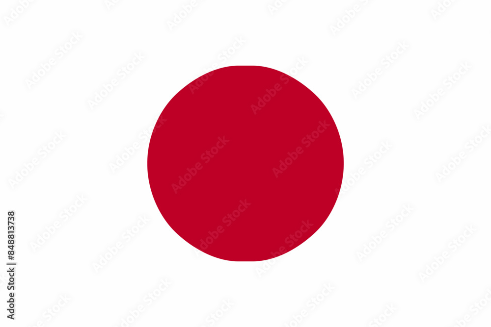 the Japanese national flag of Japan, Asia - isolated vector illustration the Japanese national flag of Japan, Asia - isolated vector illustration