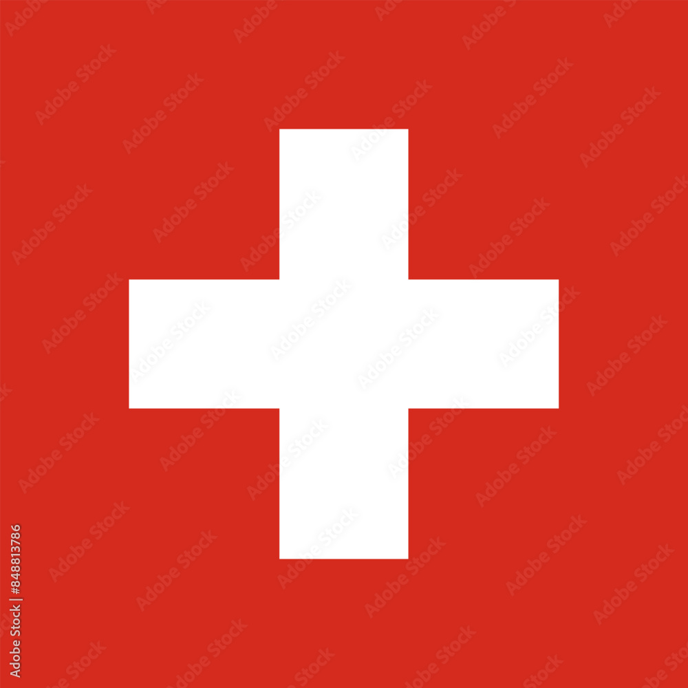 the Swiss national flag of Switzerland, Europe - isolated vector illustration the Swiss national flag of Switzerland, Europe - isolated vector illustration
