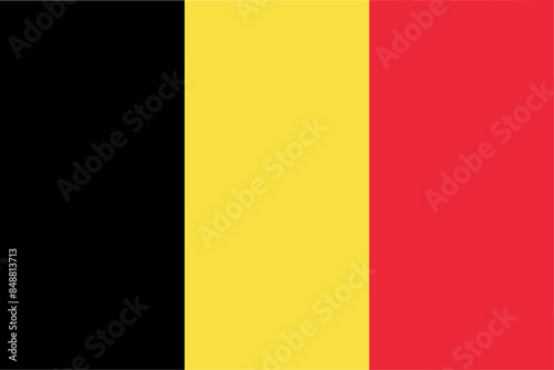 Belgium flag icon - isolated vector illustration