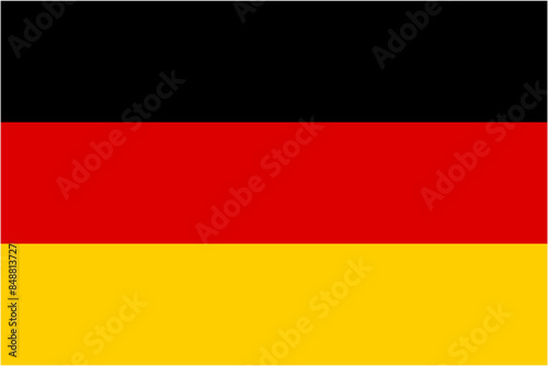 German flag and language icon - isolated vector illustration