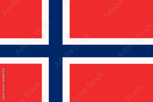 the Norwegian national flag of Norway, Europe - isolated vector illustration