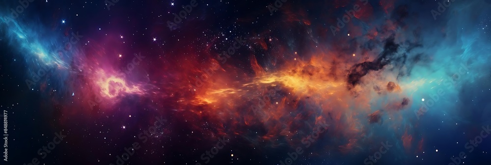 a stunning view of the vastness of space captured through a telescope, featuring a distant galaxy, a cluster of stars, and a distant galaxy cluster a stunning view of the vastness of space captured through a telescope, featuring a distant galaxy, a cluster of stars, and a distant galaxy cluster
