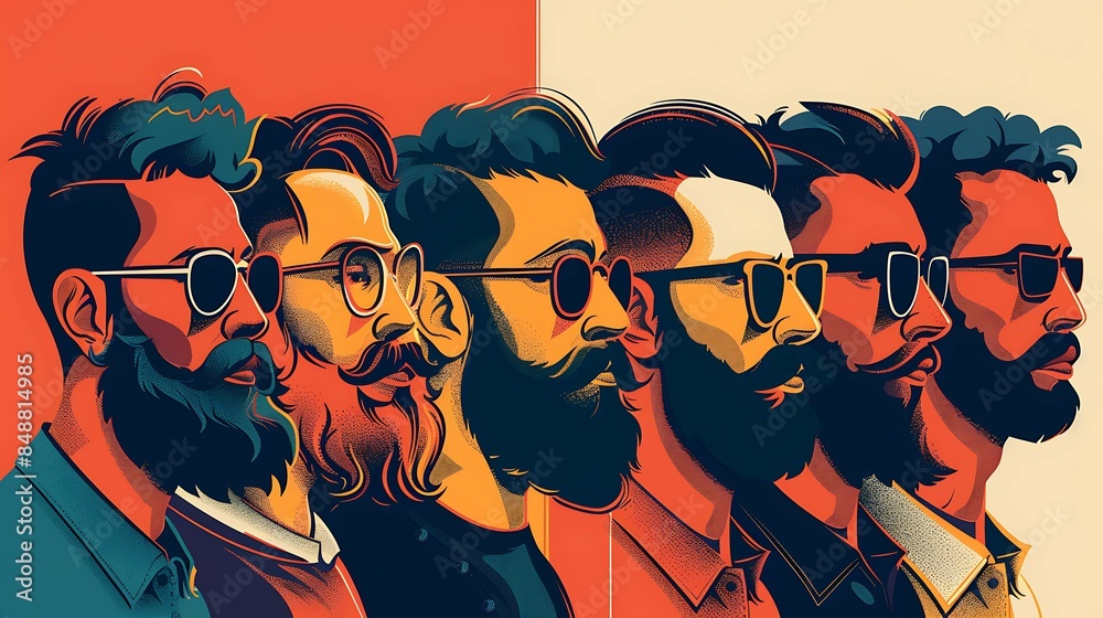 graphic of world beard day good for world beard day celebration. flat design. flyer design.flat illustration. poster graphic of world beard day good for world beard day celebration. flat design. flyer design.flat illustration. poster