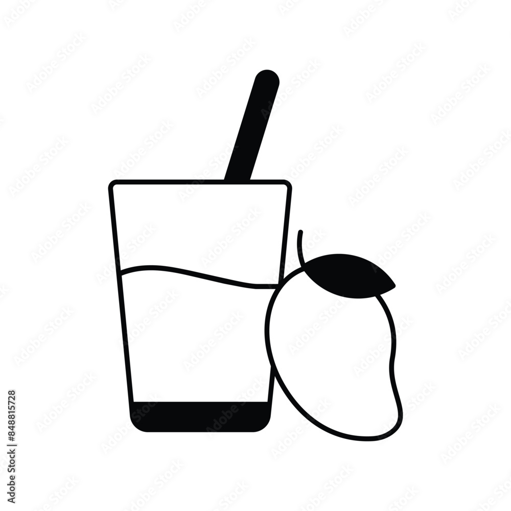 mango juice icon with white background vector stock illustration mango juice icon with white background vector stock illustration