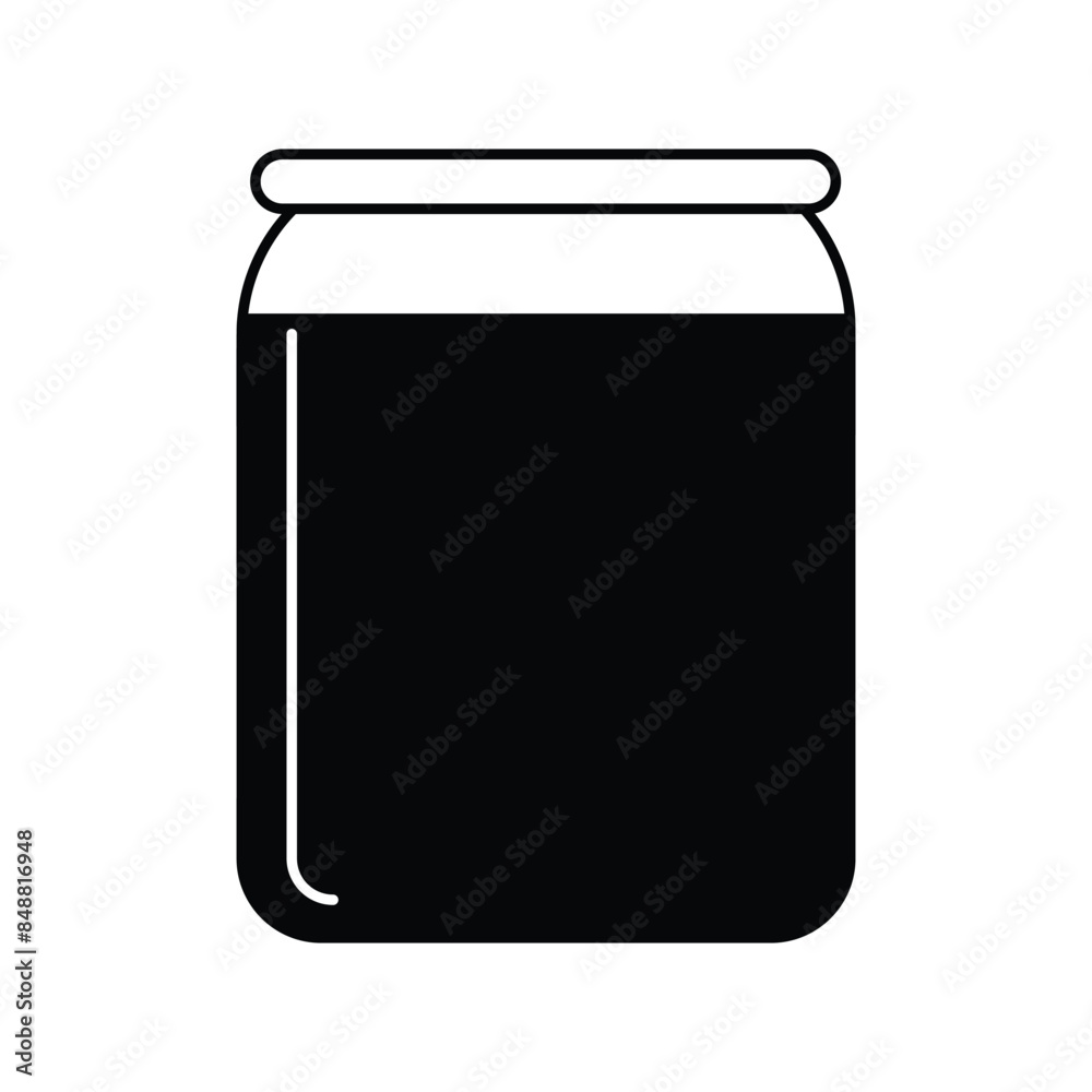 jam jar icon with white background vector stock illustration