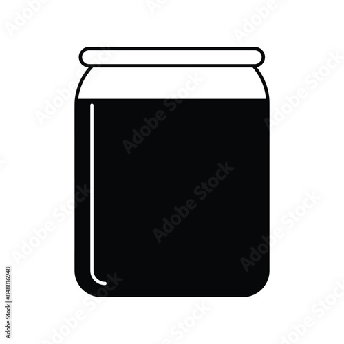 jam jar icon with white background vector stock illustration
