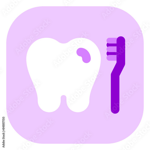 Editable tooth and brush vector icon. Dentistry, healthcare, medical. Part of a big icon set family. Perfect for web and app interfaces, presentations, infographics, etc