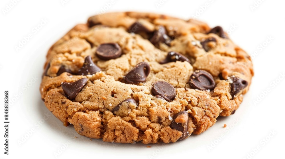 Chocolate chip cookie isolated on a white background Chocolate chip cookie isolated on a white background