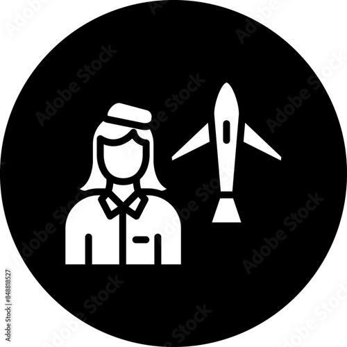 Vector Design Flight Attendant Icon Style