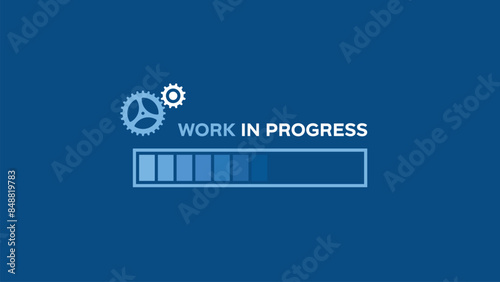 Work in progress. A splash screen or background for a website section, presentation, and so on