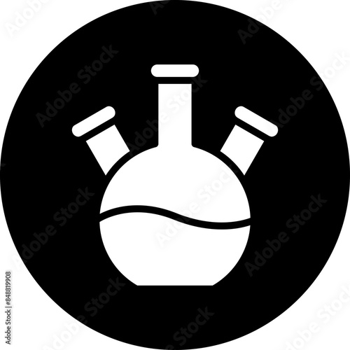 Vector Design Three Neck Flask Icon Style