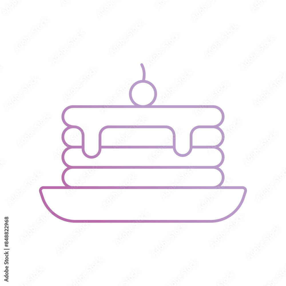 pancake icon with white background vector stock illustration pancake icon with white background vector stock illustration