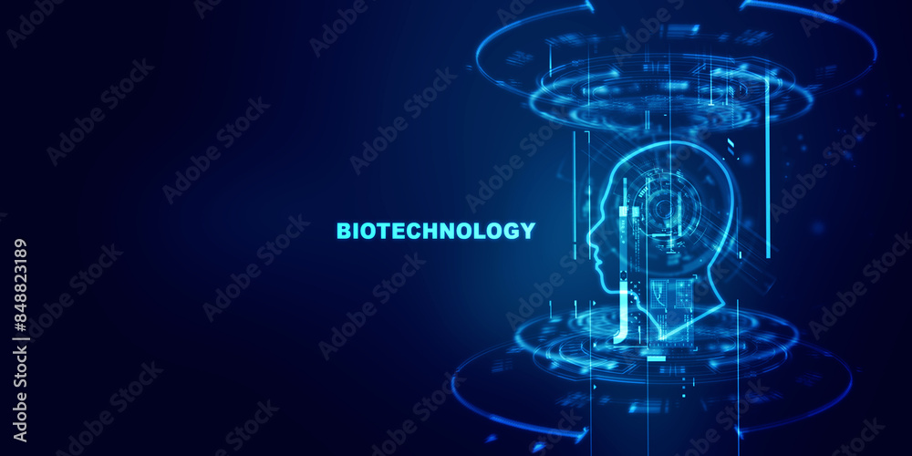 2d illustration digital Artificial mind concept 2d illustration digital Artificial mind concept