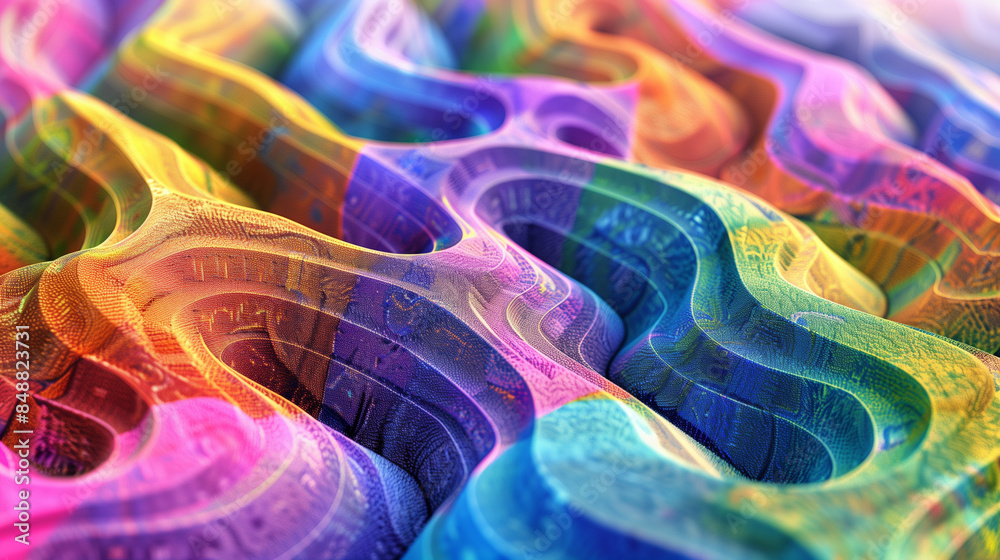 Virtual creation of patterns on the ground using 2D technology ...