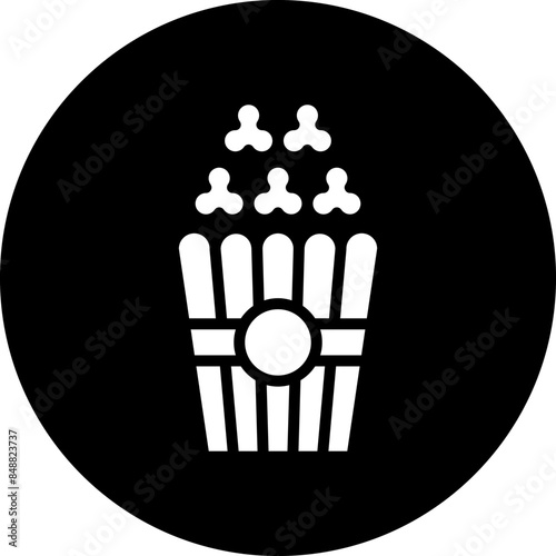 Vector Design Popcorn Icon Style