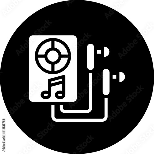 Vector Design Music Player Icon Style