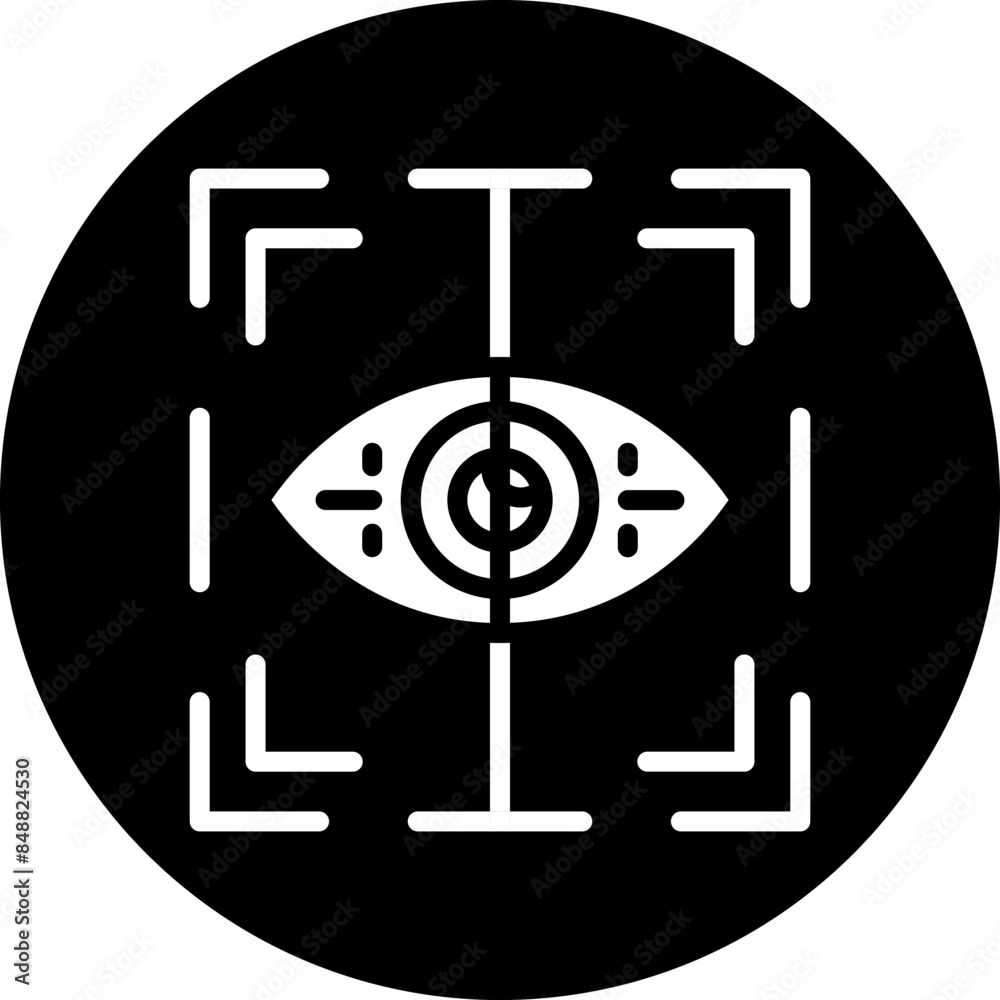Vector Design Eye Scanner Icon Style Vector Design Eye Scanner Icon Style