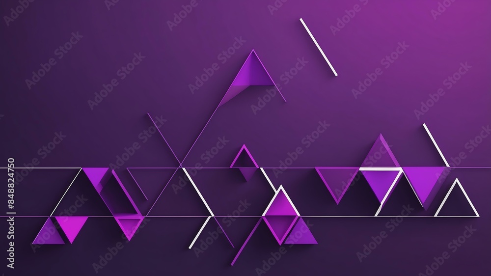 Naklejka premium an illustration of an abstract triangle pattern on pur background