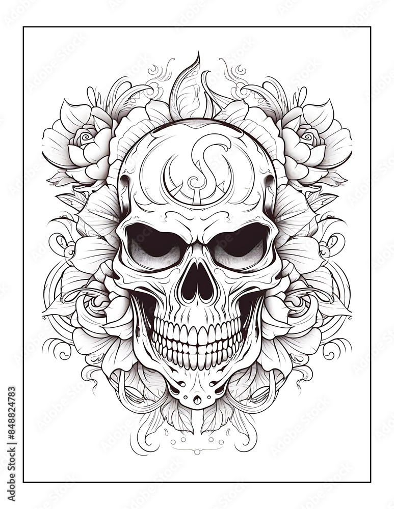 Cute Tattoos Coloring page art design Cute Tattoos Coloring page art design