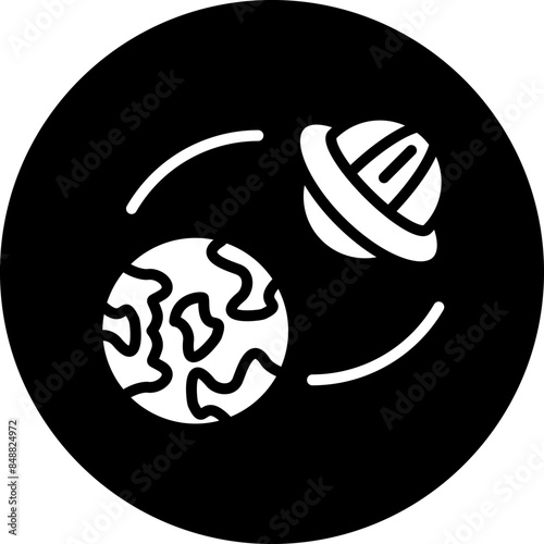 Vector Design UFO Earth Icon Style