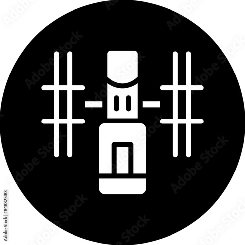 Vector Design Hubble Telescope Icon Style