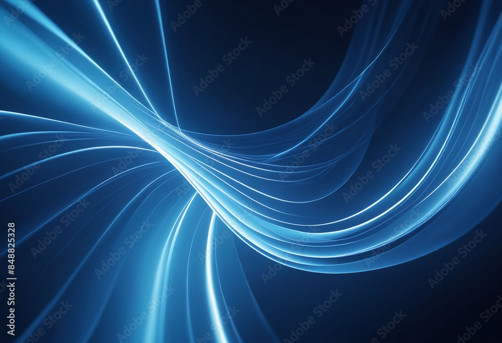 Fototapeta premium Abstract Blue Light Streaks Background