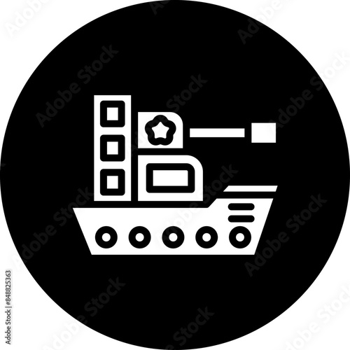 Vector Design Army Ship Icon Style