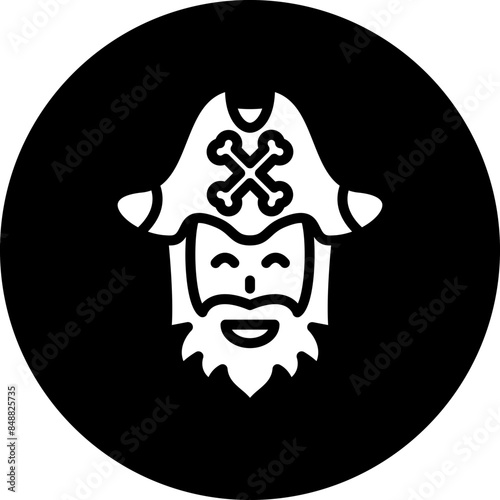 Vector Design Pirate Beard Icon Style