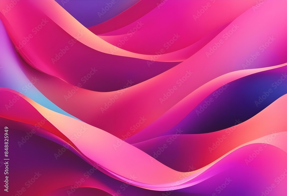 Fototapeta premium AI generated illustration of vibrant wavy gradient background