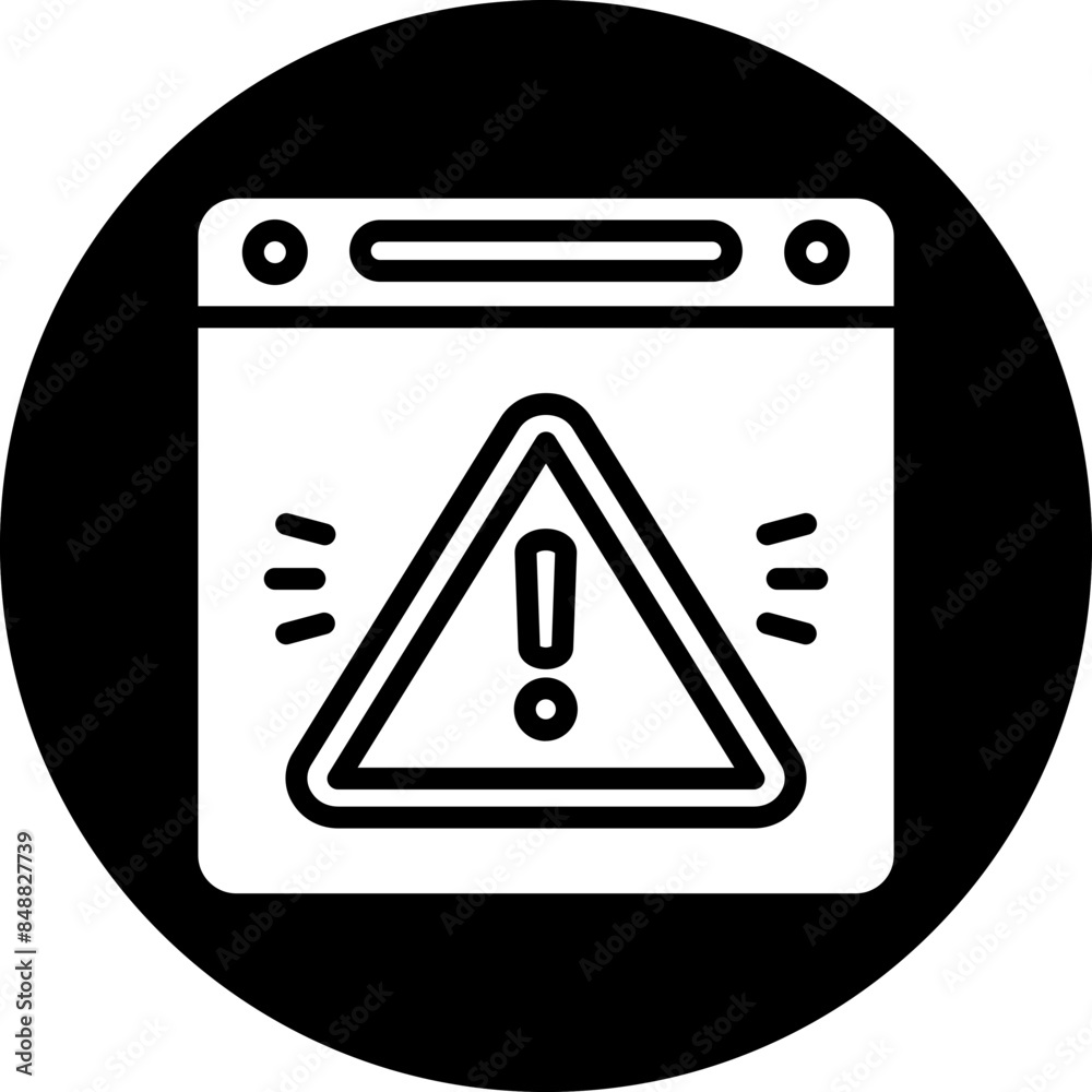 Vector Design Browser Alert Icon Style