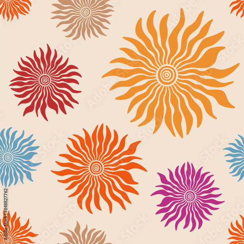 Flowers color seamless vect...