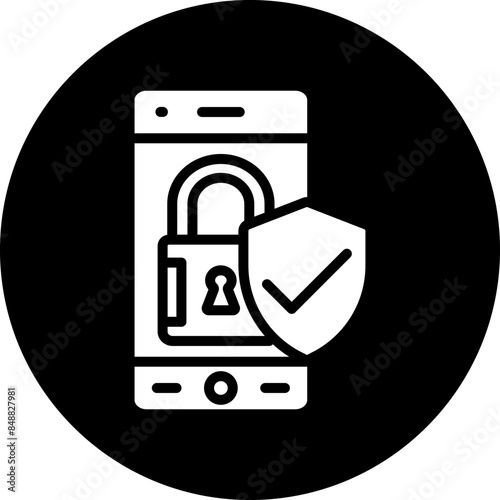 Vector Design Mobile Security Icon Style