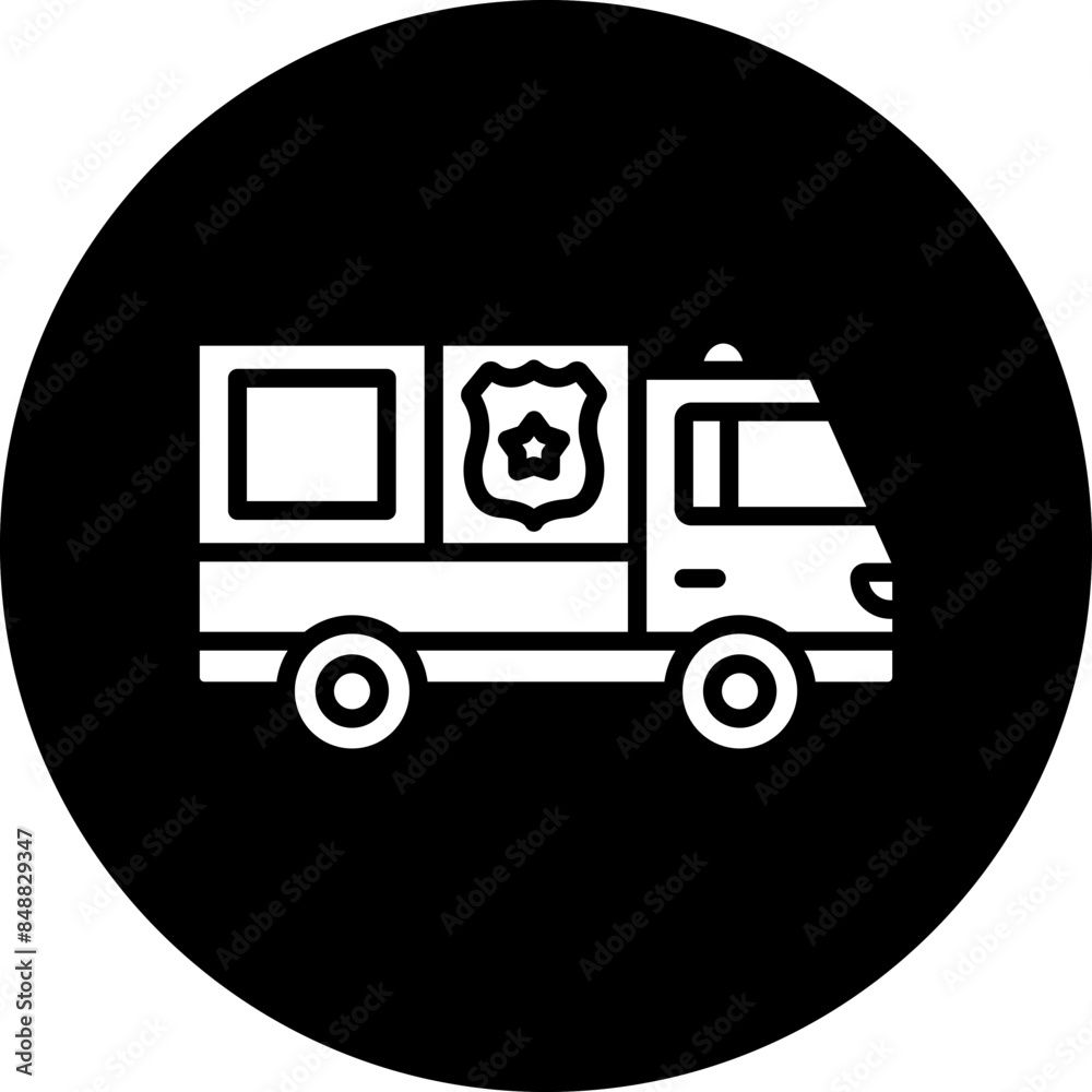 Vector Design Police Van Icon Style Vector Design Police Van Icon Style