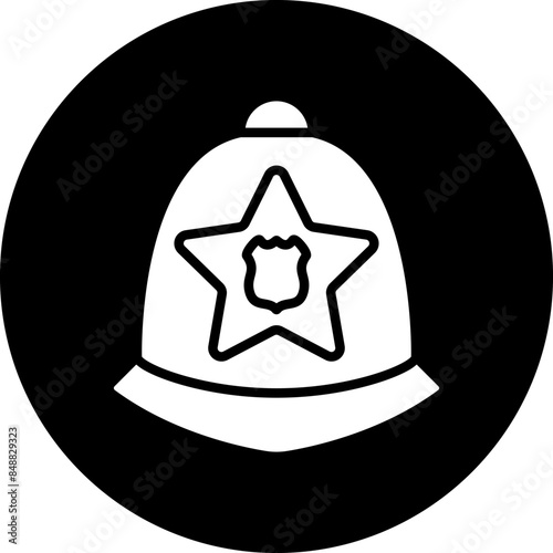 Vector Design Police Helmet Icon Style