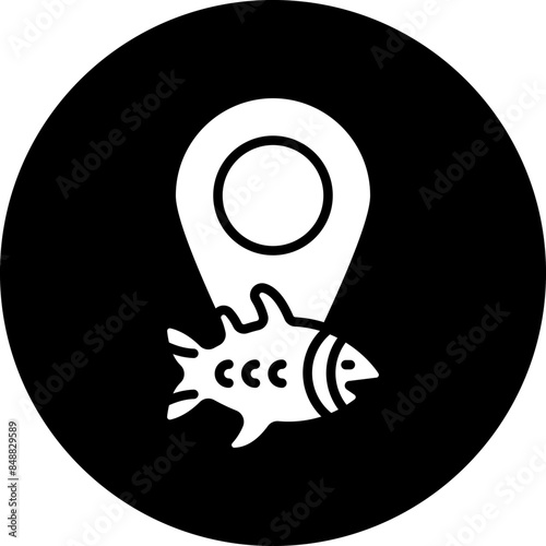 Vector Design Fishing Destinations Icon Style