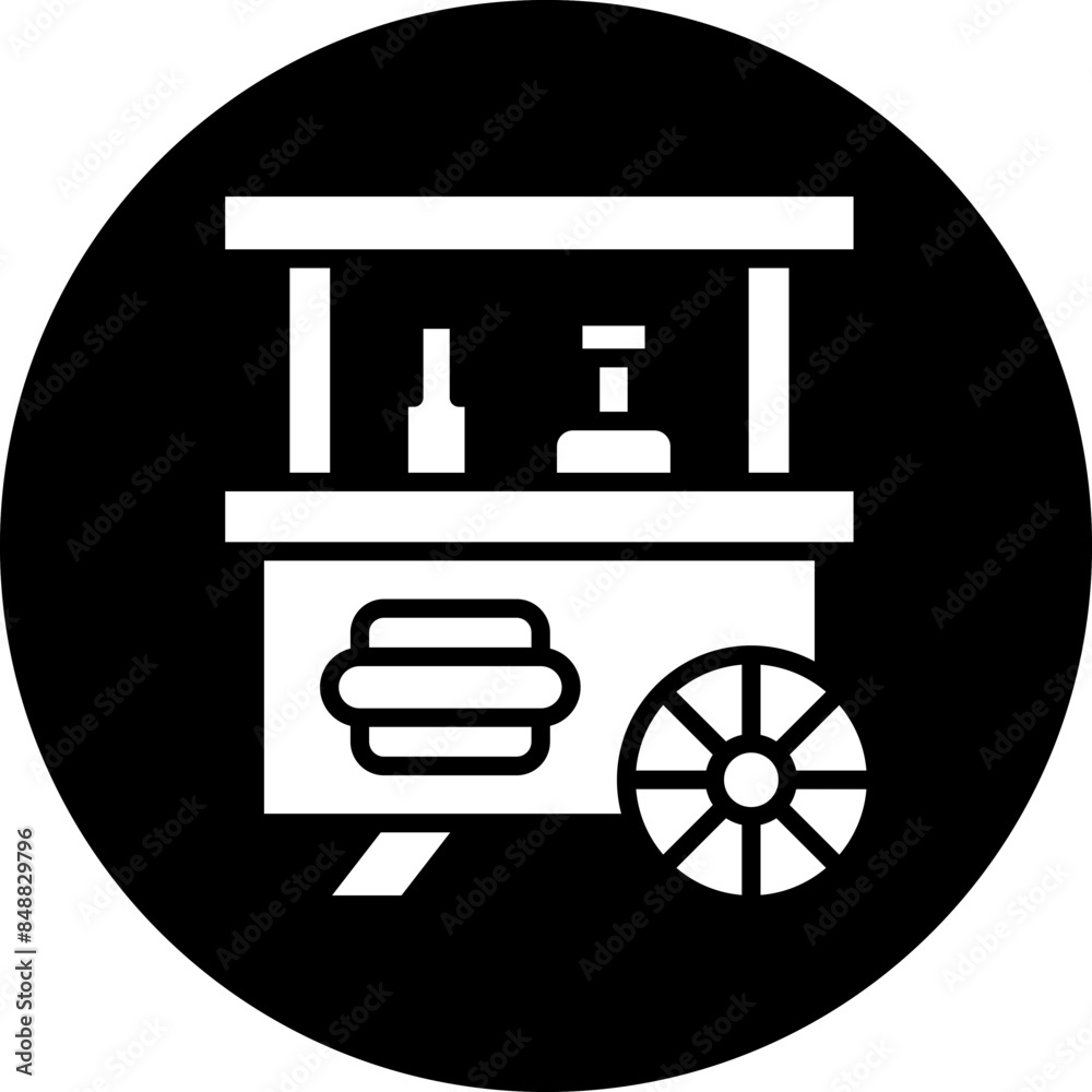 Vector Design Hot Dog Stall Icon Style Vector Design Hot Dog Stall Icon Style