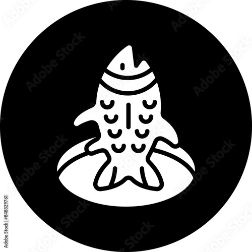 Vector Design Ice Fishing Icon Style