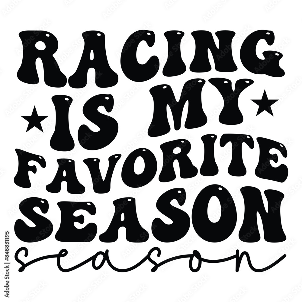 racing is my favorite season Retro SVG