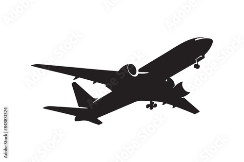Plane Silhouette Vector Illustration