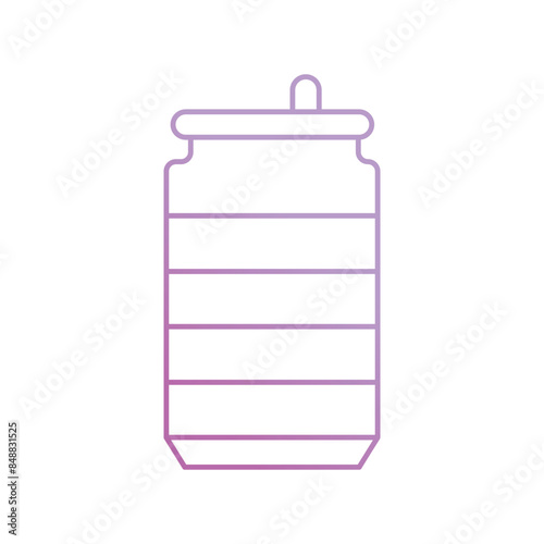 soda can icon with white background vector stock illustration