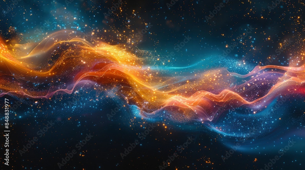 Cosmic Wave Connections Between Stars In An Abstract Form, Abstract Background HD For Designer Cosmic Wave Connections Between Stars In An Abstract Form, Abstract Background HD For Designer