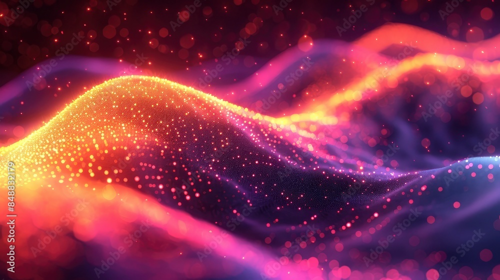 Digital Wave Connections In A Vibrant Abstract Style, Abstract Background HD For Designer Digital Wave Connections In A Vibrant Abstract Style, Abstract Background HD For Designer