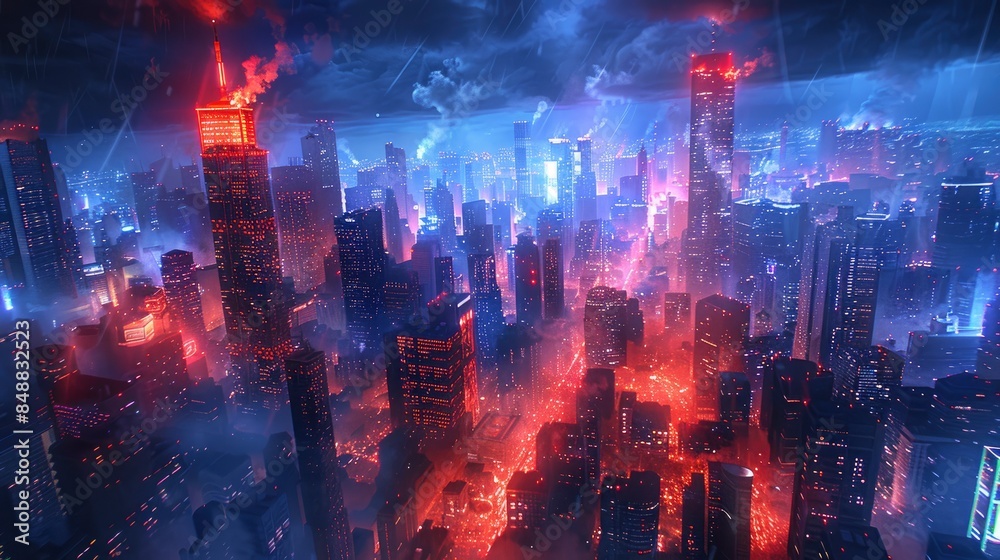 Ethereal Connections In A Floating City, Abstract Background HD For Designer Ethereal Connections In A Floating City, Abstract Background HD For Designer