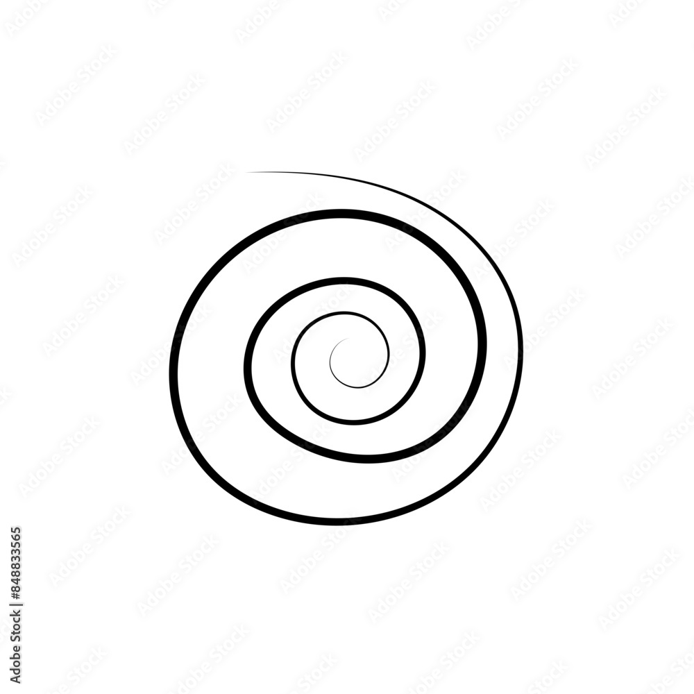 Naklejka premium Spiral Doodle